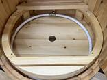 Фитобочка кедровая круглая со скосом, мини сауна, кедровая бочка - photo 9